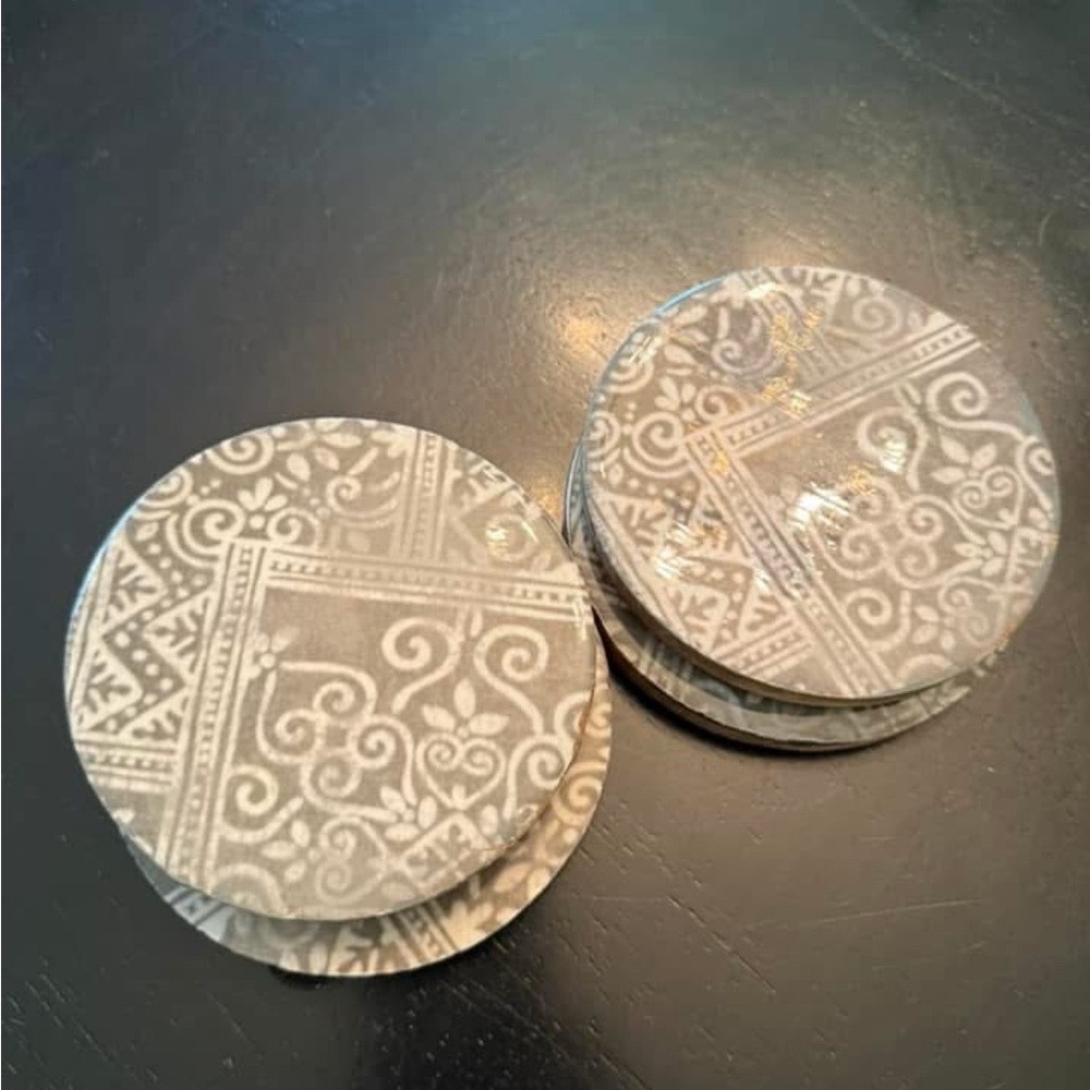 Decorative Gray Coasters Set